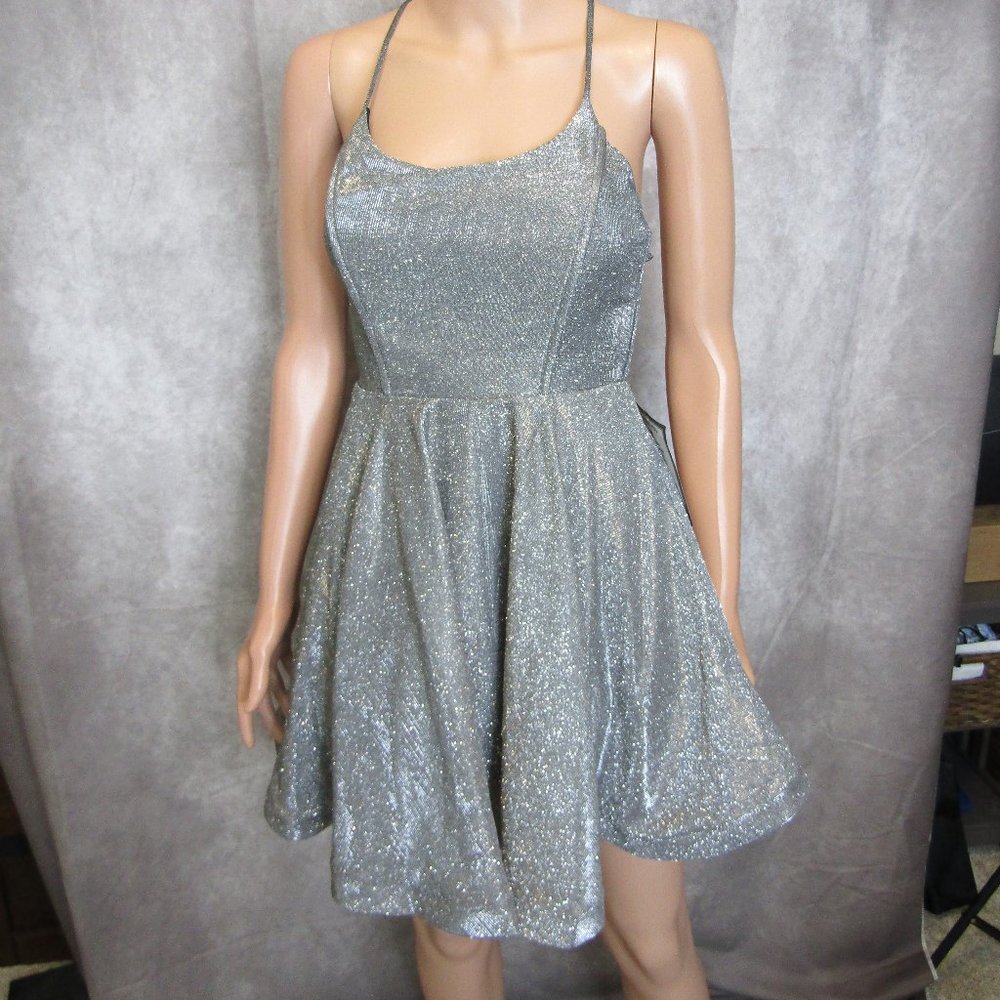 Speechless Metallic Lace Up Back Special Occasion - Picture 2 of 5